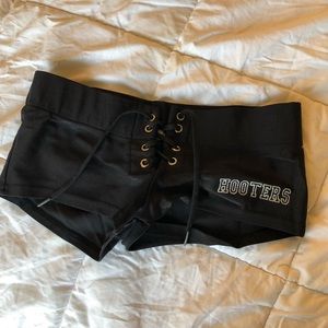 Authentic Hooters Black Lace Up Shorts